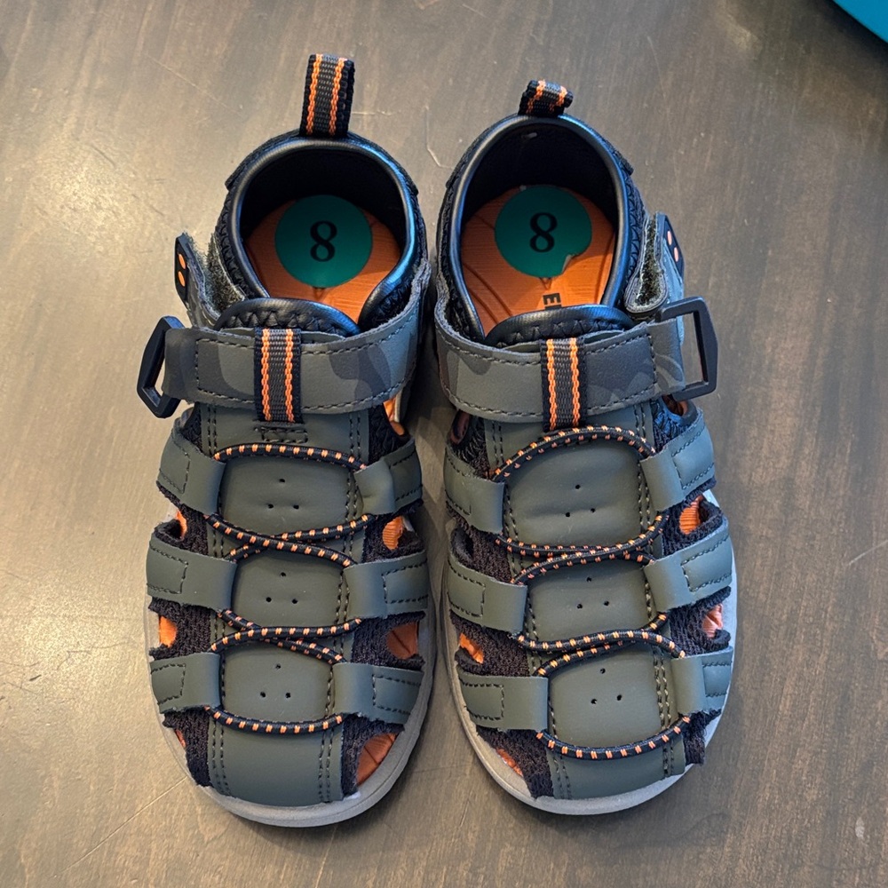 Eddie Bauer Kids Blue and Orange Sandals